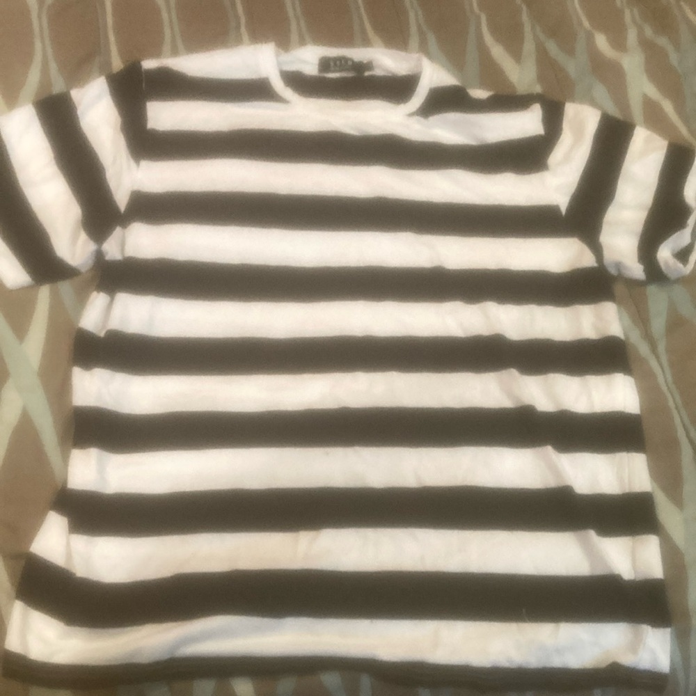 Striped Black and White Men's Tee
